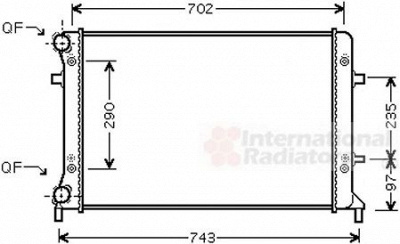VAN WEZEL 58002228 -  Радиатор, охлаждение двигателя